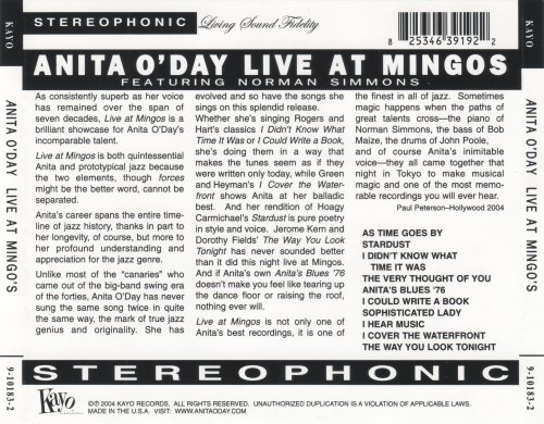 Anita O'Day - Live at Mingo's (1979) [2004]