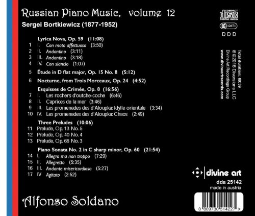 Alfonso Soldano - Bortkiewicz - Russische Klaviermusik Vol.12 (2016)