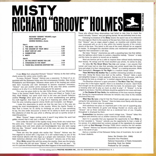 Richard "Groove" Holmes - Misty (1966) LP