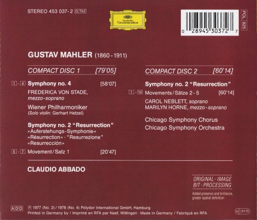 Claudio Abbado - Mahler: Symphonies Nos. 4 & 2 (1997) CD-Rip