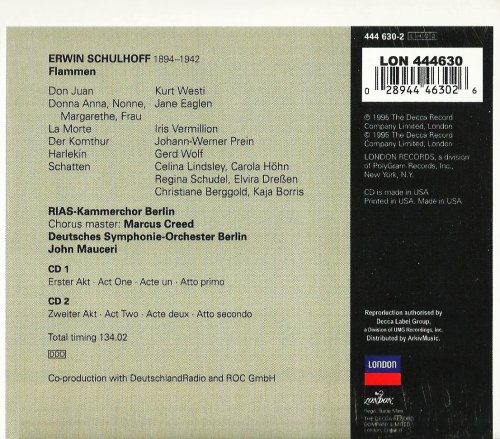 Rias Kammerchor, Deutsches Symphonieorchester Berlin, John Mauceri - Entartete Musik,Vol. 15: Schulhoff: Flammen (1995) CD-Rip