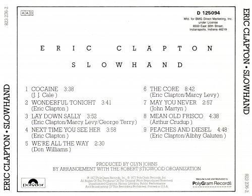 Eric Clapton - Slowhand (1977) 1984