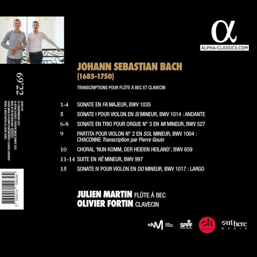 Olivier Fortin, Julien Martin - Bach Transcriptions (2023) [Hi-Res]