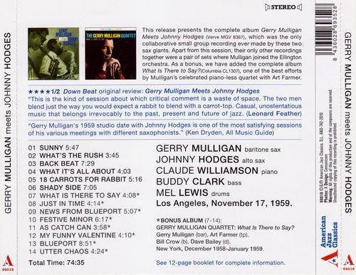 Gerry Mulligan - Gerry Mulligan Meets Johnny Hodges / What Is There To Say? (2010)