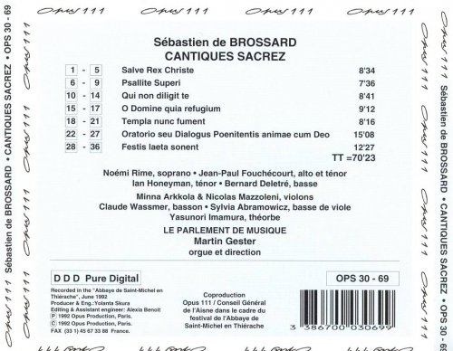 Martin Gester - Brossard: Cantiques Sacrez (1992)