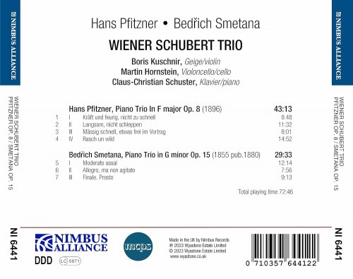 Wiener Schubert Trio - Pfitzner & Smetana: Works for Piano Trio (2023)