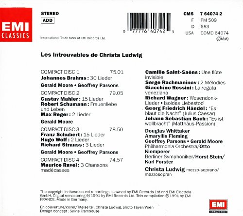 Christa Ludwig - Les introuvables de Christa Ludwig (1992) CD-Rip