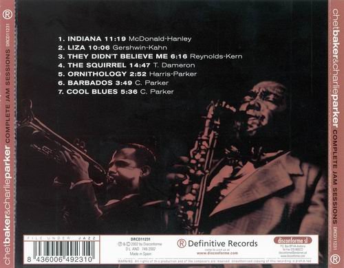 Chet Baker & Charlie Parker - Complete Jam Sessions (2002)