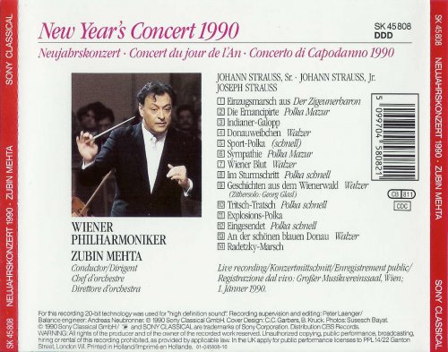 Zubin Mehta - New Year's Concert 1990 (1990)