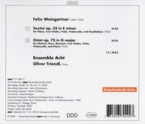 Ensemble Acht, Oliver Triendl - Weingartner: Sextet & Octet (2007) CD-Rip