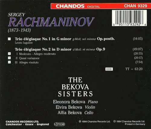 The Bekova Sisters - Rachmaninov: Trios élégiaques Nos. 1 & 2 (1994) CD-Rip