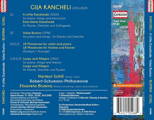 Elisaveta Blumina, Hartmut Schill, Robert Schumann - Kancheli: A Little Daneliade, Valse Boston, 18 Miniatures & Largo & Allegro (2023) [Hi-Res]