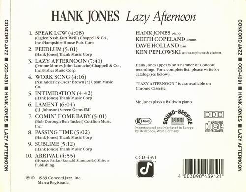 Hank Jones - Lazy Afternoon (1989)