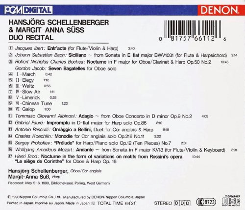 Hansjörg Schellenberger, Margit-Anna Süß - Duo Recital (1990) CD-Rip