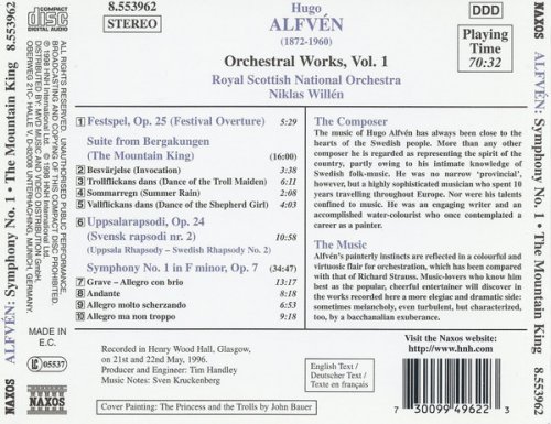 Royal Scottish National Orchestra, Niklas Willén - Alfvén: Symphony No.1 /Festival Overture / Uppsala Rhapsody / The Mountain King (2020)