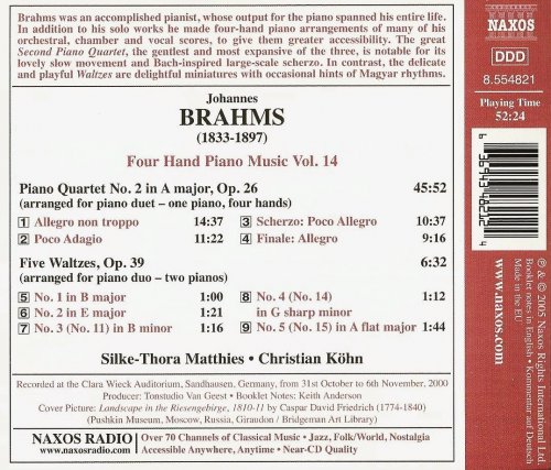 Silke-Thora Matthies, Christian Köhn - Brahms: Four Hand Piano Music Vol. 14 (2005) CD-Rip