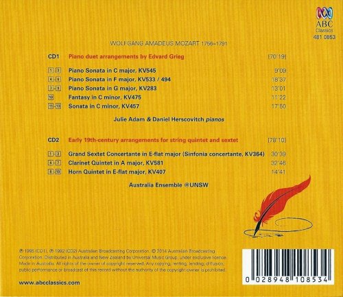 Julie Adam, Daniel Herscovitch, Australia Ensemble - Mozart Arranged (2014) CD-Rip