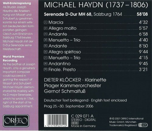 Dieter Klöcker - Michael Haydn: Serenade in D major (2007) CD-Rip