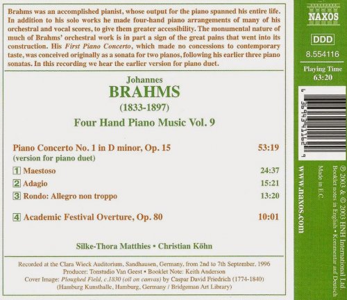 Silke-Thora Matthies, Christian Köhn - Brahms: Four Hand Piano Music Vol. 9 (2003) CD-Rip