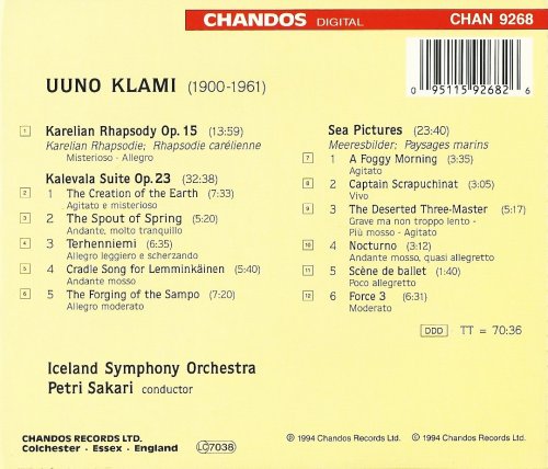 Iceland Symphony Orchestra, Petri Sakari - Klami: Karelian Rhapsody, Kalevala Suite, Sea Pictures (1994) CD-Rip