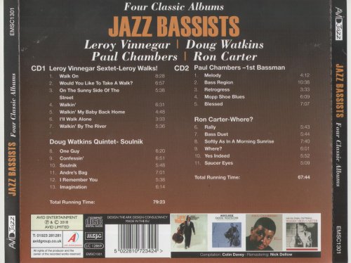 Leroy Vinnegar, Doug Watkins, Paul Chambers, Ron Carter - Jazz Bassists: Four Classic Albums (2CD, 2018)