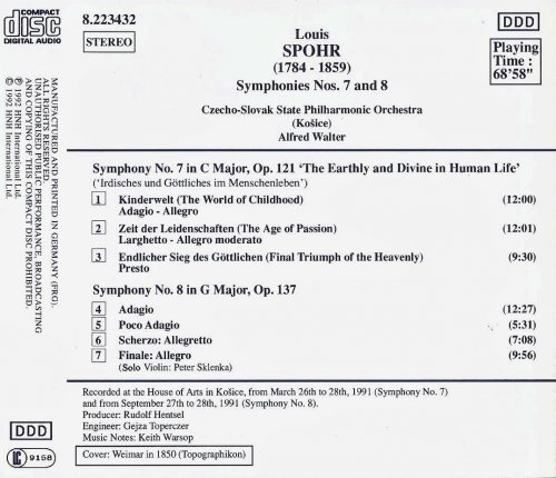 Alfred Walter - Spohr: Symphonies Nos. 7 & 8 (1992) CD-Rip