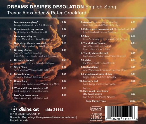 Trevor Alexander, Peter Crockford - Dreams, Desires, Desolation - English Song (2023) [Hi-Res]