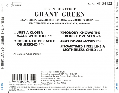 Grant Green - Feelin' the Spirit (1962) [1994 Japanese Edition]