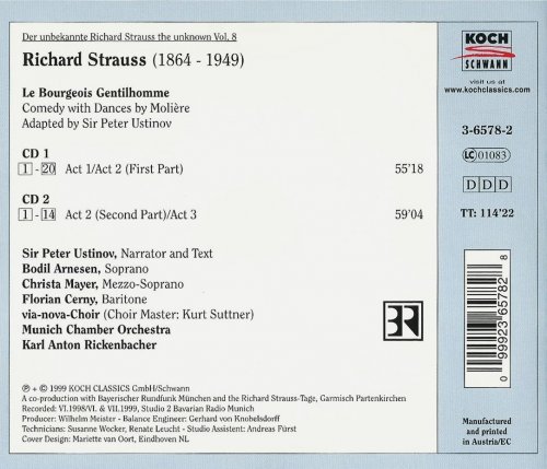 Karl Anton Rickenbacher - Strauss the unknown Vol. 8: Le Bourgeois Gentilhomme (1999) CD-Rip