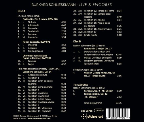 Burkard Schliessmann - Live & Encores (Live) (2023) [Hi-Res]