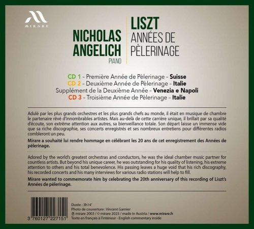 Nicholas Angelich - Liszt: Années de pèlerinage (2023) [Hi-Res]