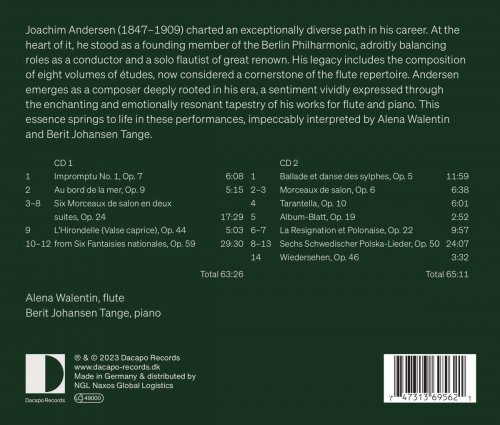 Berit Johansen Tange, Alena Walentin - Andersen: Works for Flute & Piano (2023) [Hi-Res]