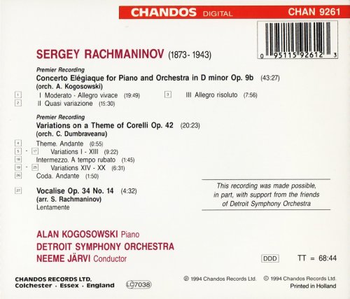 Detroit Symphony Orchestra, Neeme Järvi - Rachmaninov: Transcriptions for Orchestra (1994) CD-Rip