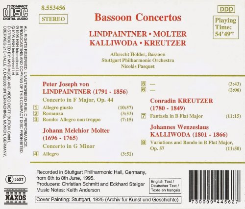 Albrecht Holder - Lindpaintner, Molter, C.Kreutzer, Kalliwoda: Bassoon Concertos (1996) CD-Rip