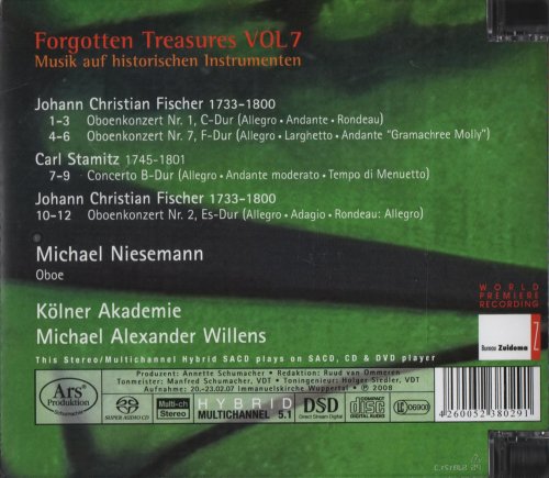 Michael Niesemann, Kölner Akademie Michael, Alexander Willens - Forgotten Treasures Vol. 7: Fischer, Stamitz - Oboe Concertos (2008) CD-Rip