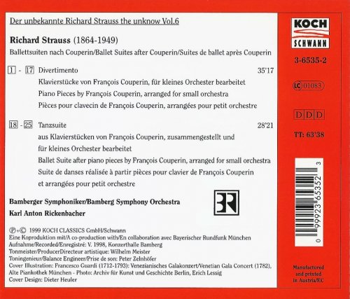 Bamberger Symphoniker, Karl Anton Rickenbacher - R. Strauss the unknown Vol. 6: Ballet Suite (1999) CD-Rips