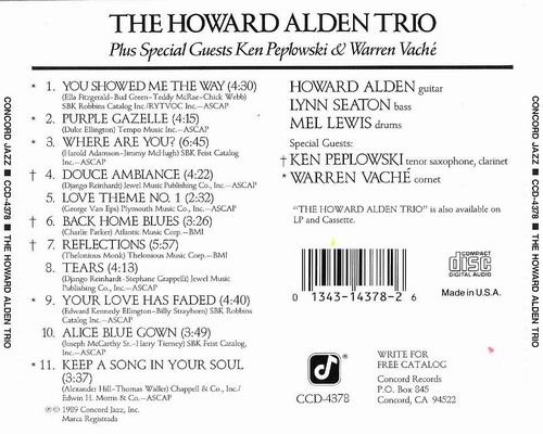 The Howard Alden Trio - The Howard Alden Trio Plus Special Guests Ken Peplowski & Warren Vache (1989)