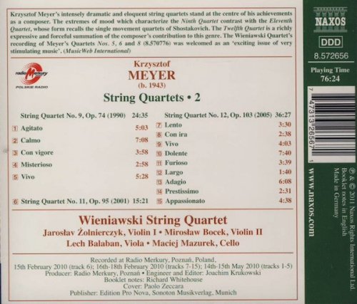 Wieniawski String Quartet - Meyer: String Quartets Nos. 9, 11 & 12 (2011)