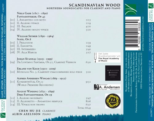 Chen Hu Jie, Albin Axelsson - Gade, Seymer, Kvandal, Von Koch, Andersen-Wingar, Winding: Scandinavian Wood (Northern Soundscapes for Clarinet and Piano) (2023)