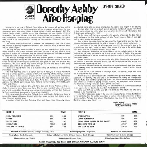 Dorothy Ashby - Afro-Harping (1968) LP