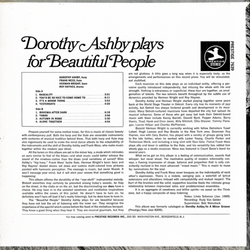 Dorothy Ashby - Plays for Beautiful People (1969) LP