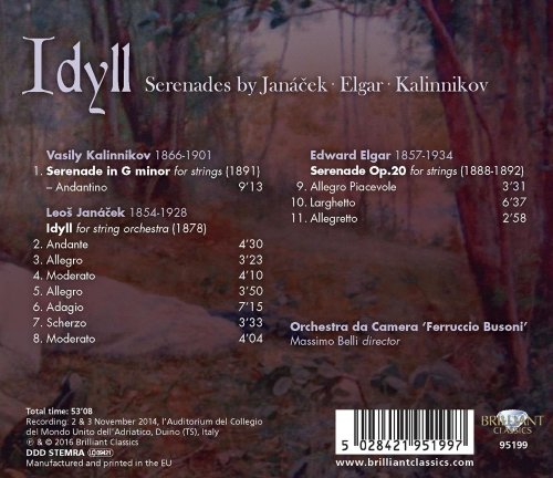 Orchestra da Camera 'Ferrucio Busoni', Massimo Belli - Idyll: Serenades by Janácek, Elgar, Kalinnikov (2016) [Hi-Res]