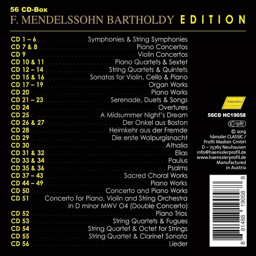 VA - Felix Mendelssohn Bartholdy Edition (Box-Set) (2019)