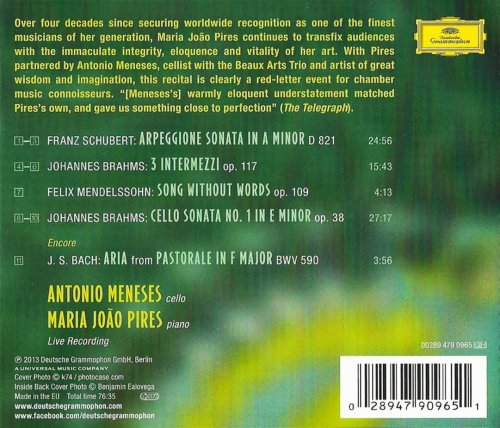 Antonio Meneses, Maria João Pires - The Wigmore Hall Recital (2013) CD-Rip