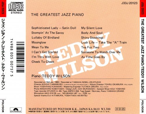 Teddy Wilson – The Greatest Jazz Piano (1983)