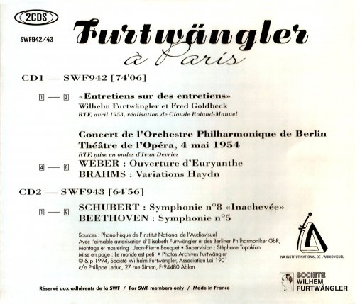 Wilhelm Furtwangler - Furtwangler in Paris (1994) [2CD]