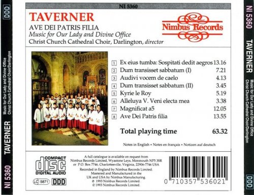 Christ Church Cathedral Choir, Stephen Darlington - John Taverner : Music for Our Lady and Divine Office (1993)