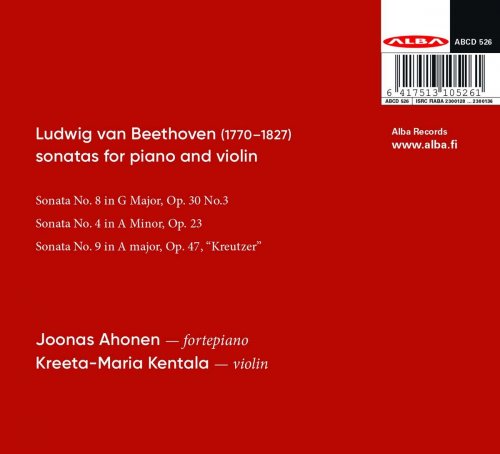 Joonas Ahonen, Kreeta-Maria Kentala - Beethoven - Sonatas for piano & violin No. 8, 4 & 9 (2023) [Hi-Res]