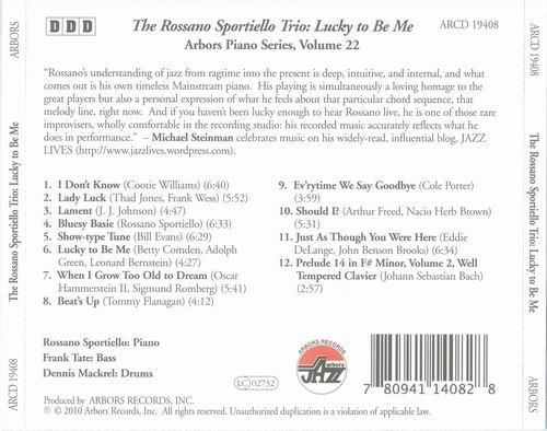 Rossano Sportiello Trio - Lucky To Be Me (2010)