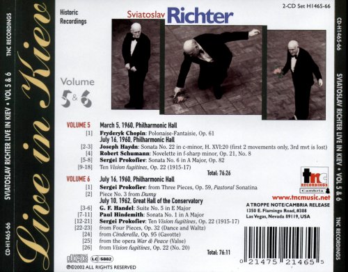 Sviatoslav Richter - Live in Kiev Vol.5~6 (1960) [2002]